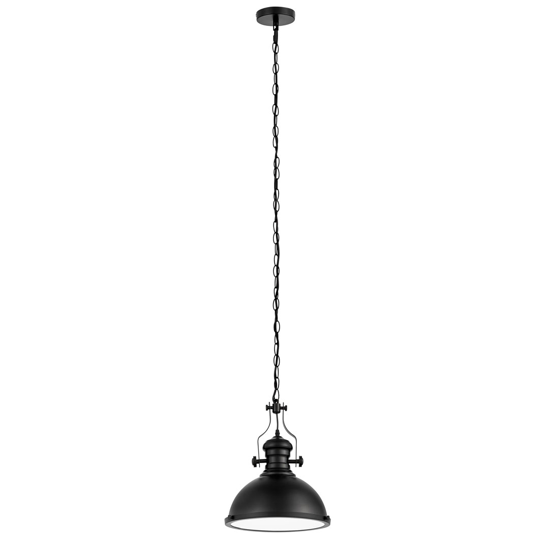 Crna industrijska visilica, retro vintage metalna viseća lampa - ELIGIO - Lumina Deco slika 3