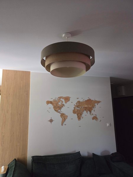 Visilica u maslinasto-bež-krem boji s kaskadnim sjenilom od lana i jute - BOHO ELLEGANT