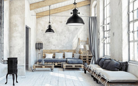 Crna industrijska visilica, retro vintage metalna viseća lampa - ELIGIO