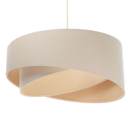 Krem visilica, viseća svjetiljka s asimetričnim sjenilima od lanene tkanine - BOHO