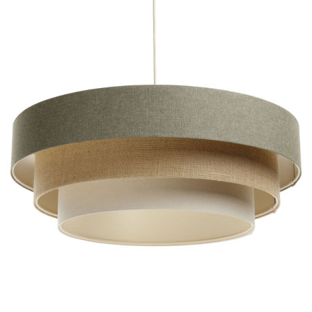 Visilica u maslinasto-bež-krem boji s kaskadnim sjenilom od lana i jute - BOHO ELLEGANT